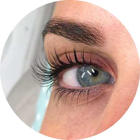 Eye with lash lift